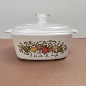 Corning Ware Spice Of Life Le Persil La Sauge Casserole w/lid A-1 1/2-B  1.5 VTG